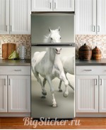 Наклейка на холодильник Лошади Z018